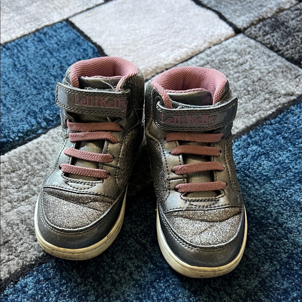 Lelli Kelly Kids' Sparkly Silver and Pink Sneakers
